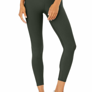 7/8 High-Waist Checkpoint Legging in Green Apple by Alo Yoga - Work Well  Daily