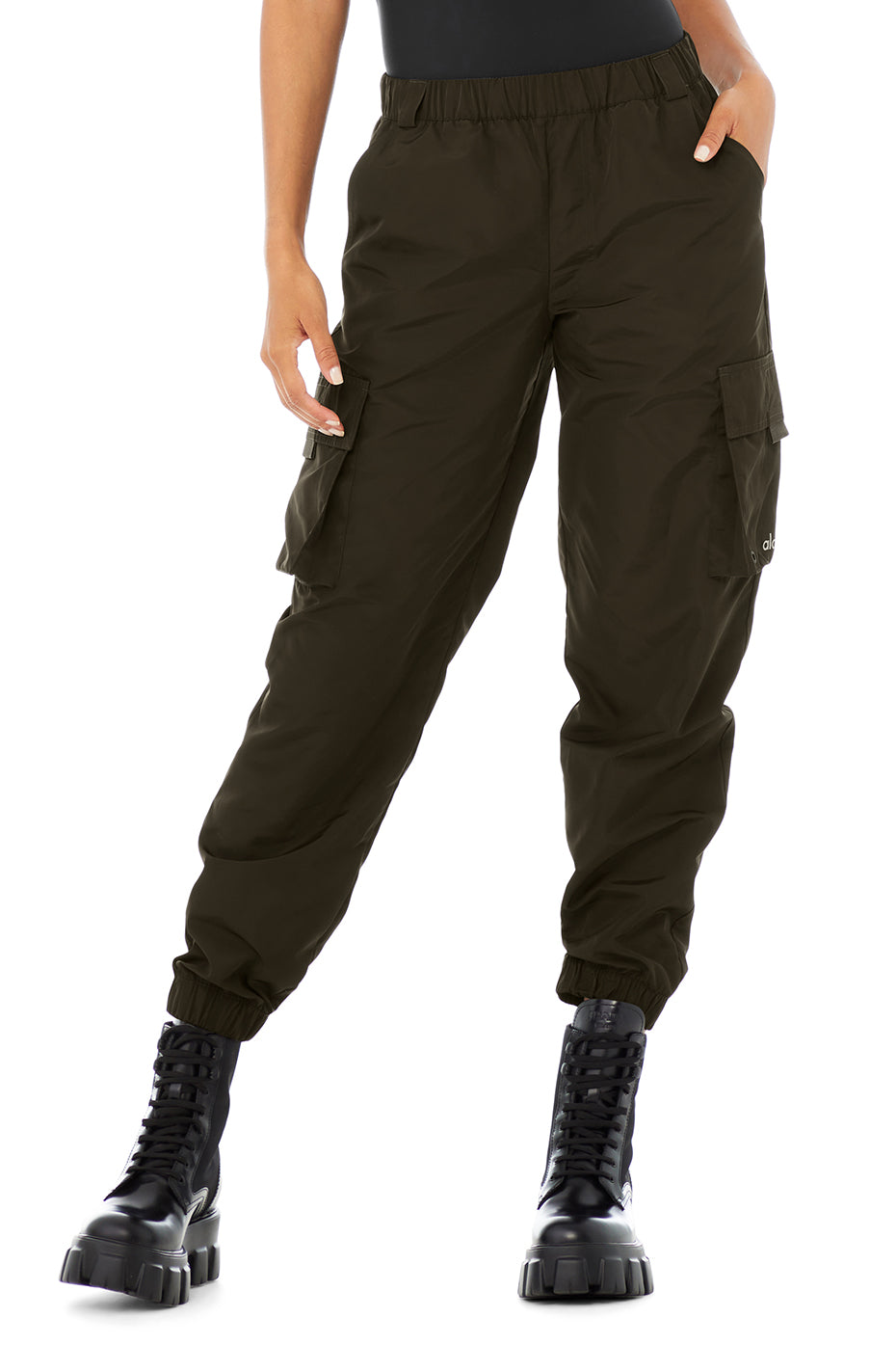 It Girl Pants in Dark Olive by Alo Yoga - Work Well Daily