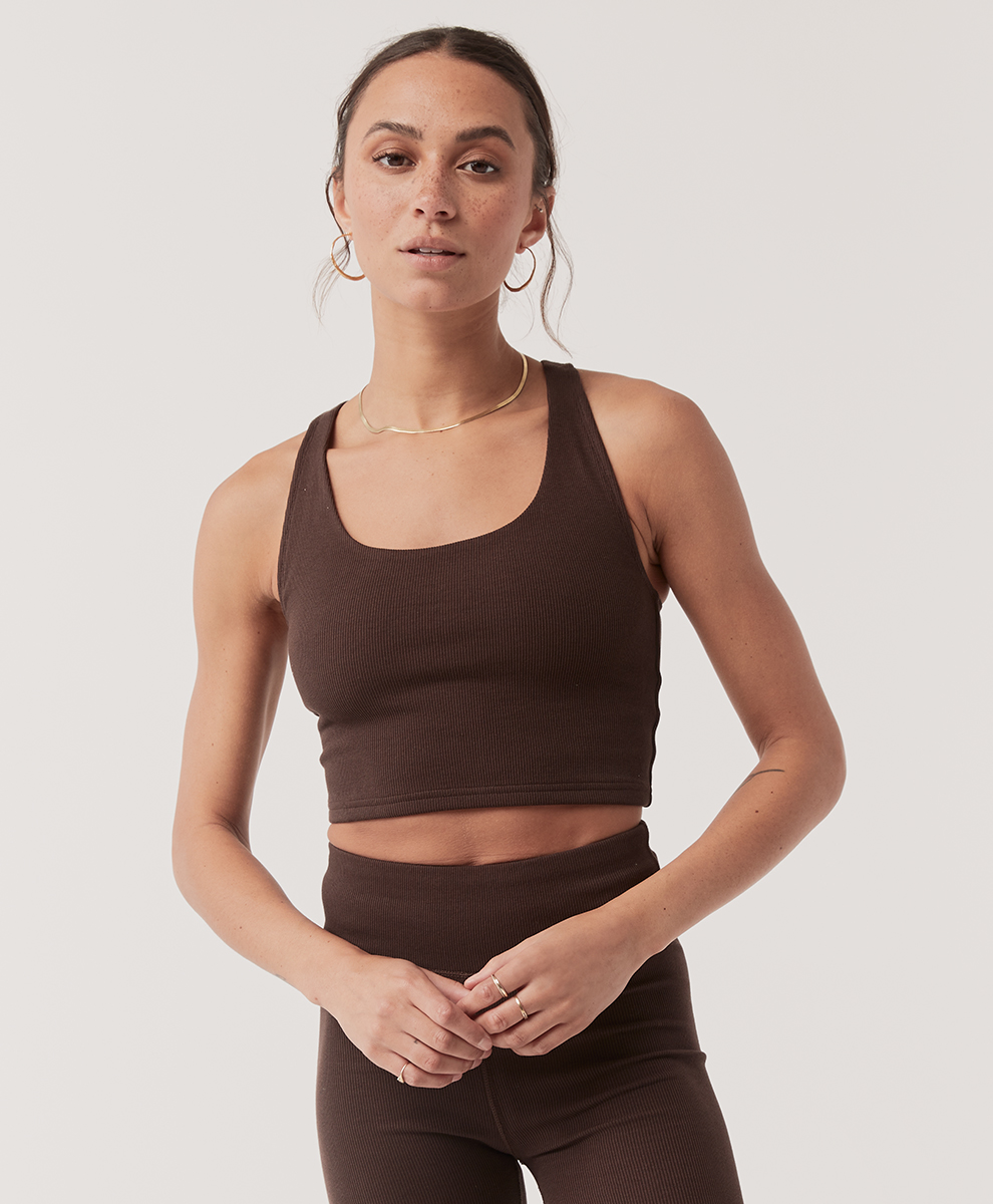 PACT Ribbed Bra Top