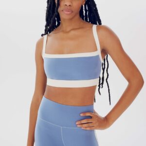 SPLITS59 | Monah Rigor Bra - Steel Blue/White
