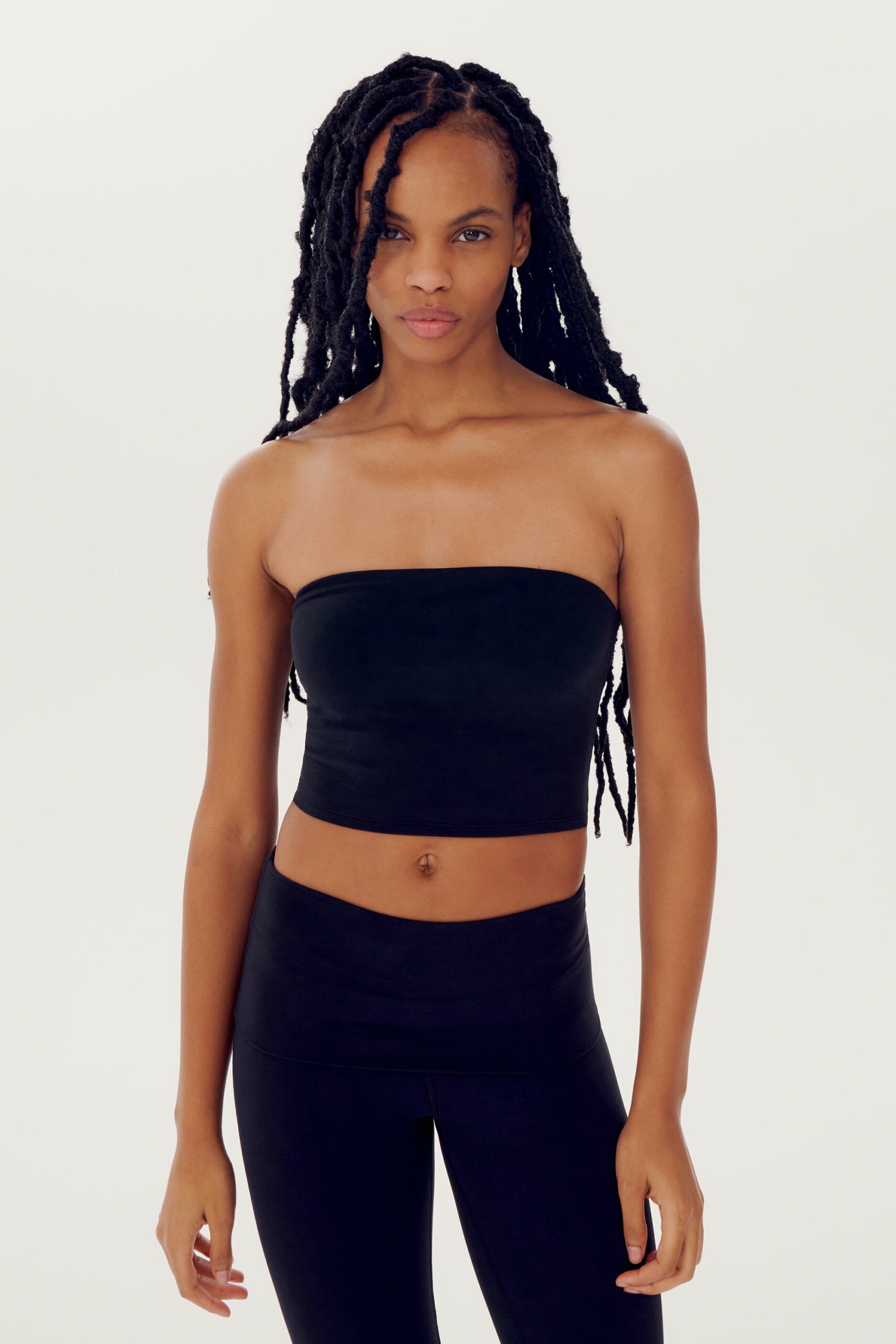 SPLITS59 | Hazel Airweight Crop Bandeau - Black