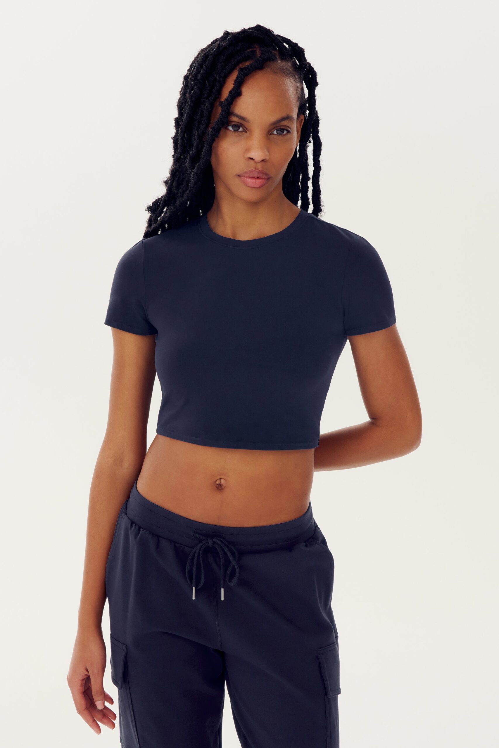 SPLITS59 | Airweight S/S Crop - Indigo
