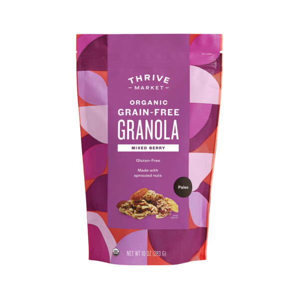 Thrive Market Organic Grain-Free Granola, Mixed Berry 10 oz pouch