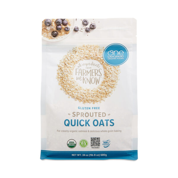 One Degree Organic Foods Sprouted Quick Oats 24 oz bag