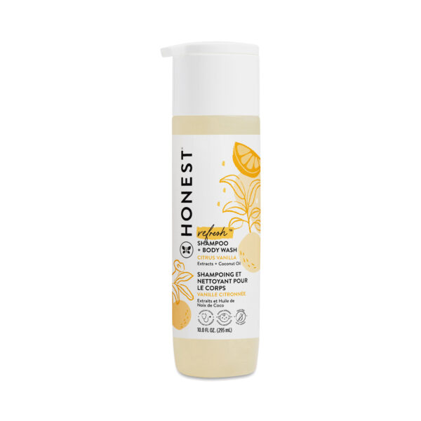 The Honest Co. Refresh Shampoo & Body Wash, Citrus Vanilla 10 oz bottle