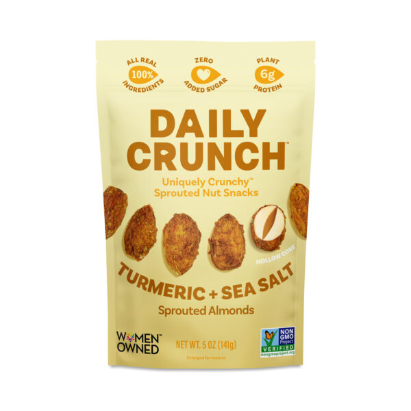 Daily Crunch Snacks Sprouted Almonds, Turmeric & Sea Salt 5 oz pouch