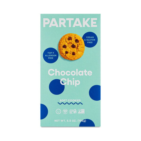 Partake Foods Soft Baked Chocolate Chip Cookies 5.5 oz box