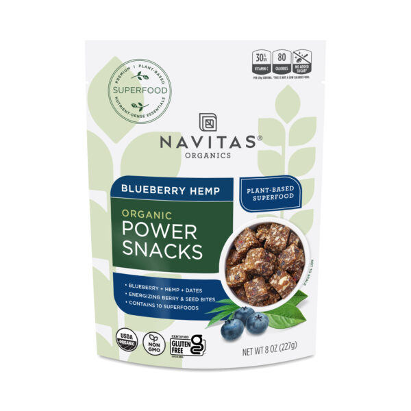 Navitas Organics Power Snacks, Blueberry Hemp  8 oz bag