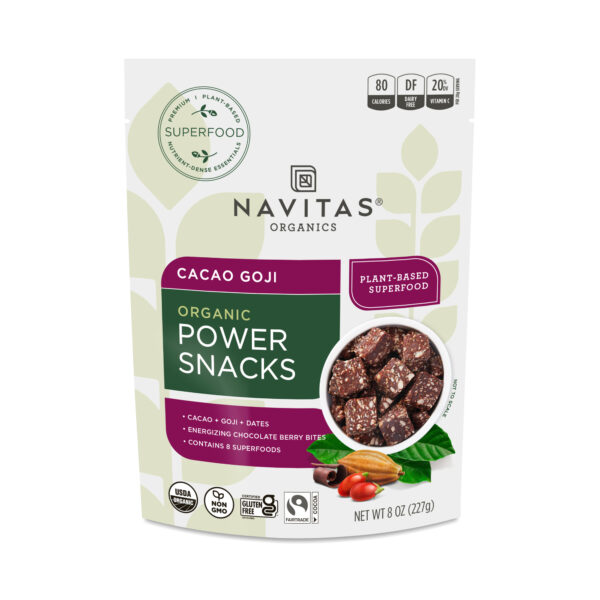 Navitas Organics Power Snacks, Cacao Goji  8 oz bag