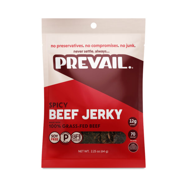 PREVAIL Beef Jerky, Spicy 2.25 oz pouch