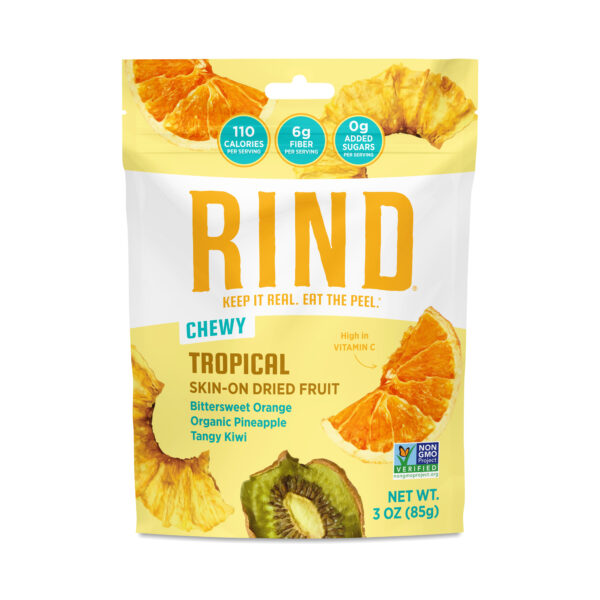 RIND Snacks Chewy Fruit Leather, Tropical Blend 3 oz pouch