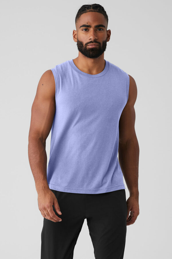 Alo Yoga® | The Triumph Muscle Tank Top in Infinity Blue