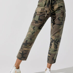 Marissa Webb Bryn Paper Bag Vintage Washed Camo Pant - Woodland Camo