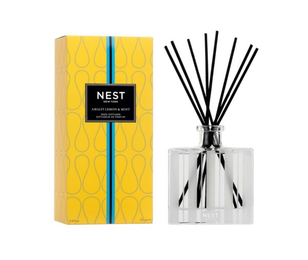 Amalfi Lemon & Mint Reed Diffuser, 5.9 fl oz 175 ml NEST New York