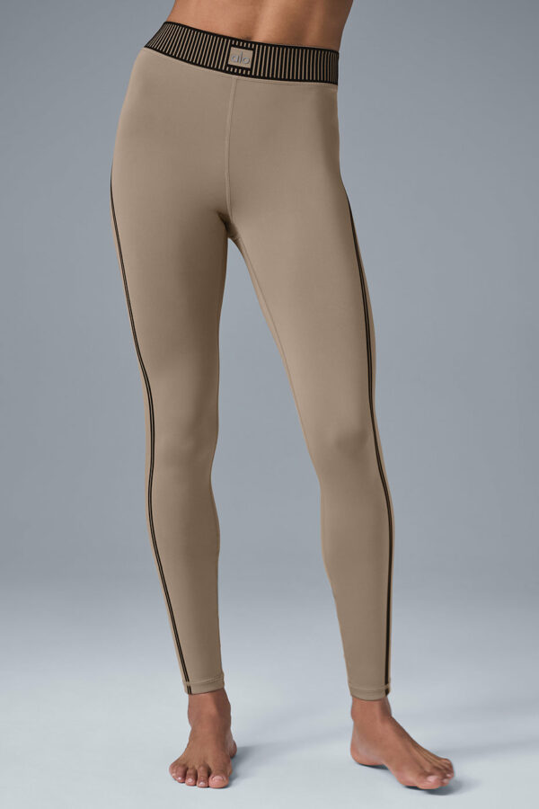 Alo Yoga® | Airlift High-Waist 7/8 Line Up Legging in Gravel Beige