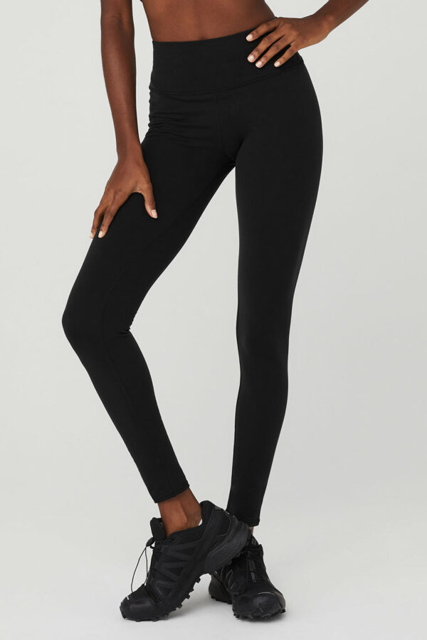 Alo Yoga® | Airbrush Winter Warm High-Waist Nocturne Legging in Black