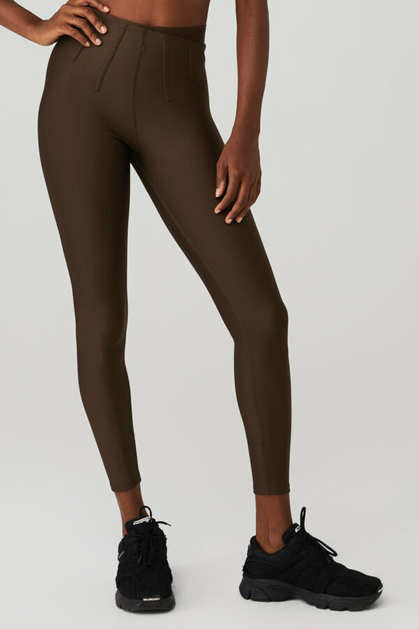 Alo Yoga® | Airlift High-Waist 7/8 Corset Legging in Espresso Brown