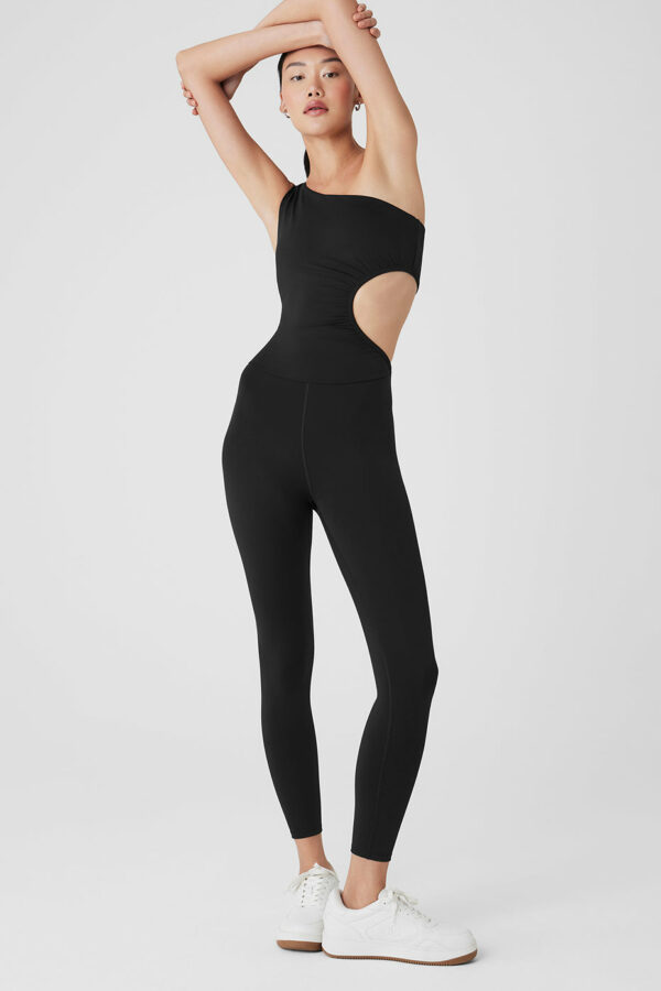 Alo Yoga® | Airlift 7/8 Decadent Bodysuit in Black