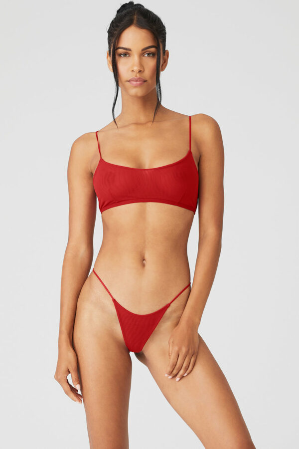 Alo Yoga® | Airmesh Venus Bralette Bra in Classic Red