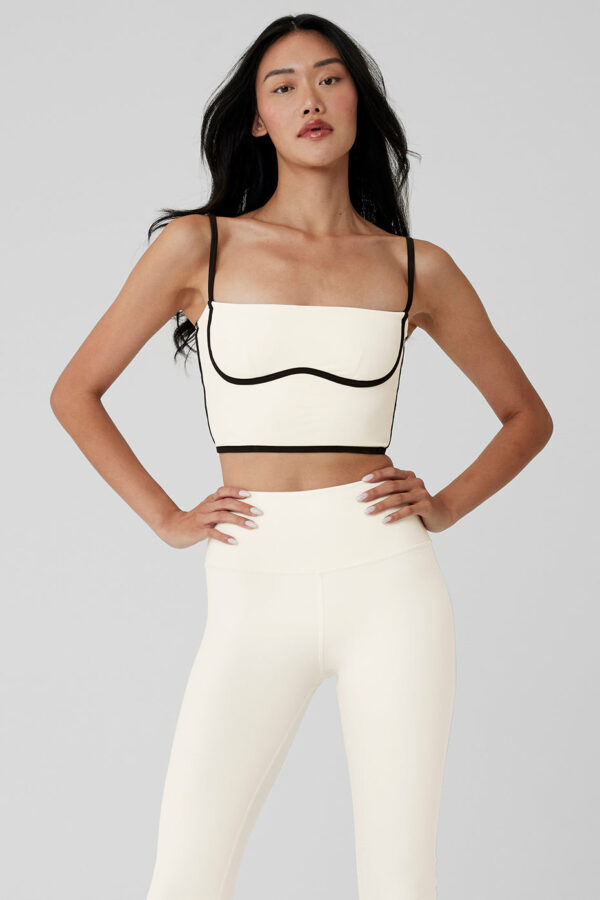 Alo Yoga® | Airbrush Streamlined Bra Tank Top in Ivory White