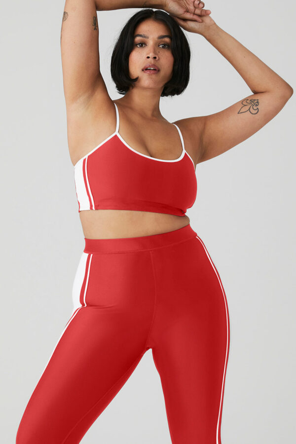 Alo Yoga® | Airlift Car Club Bra in Classic Red/White