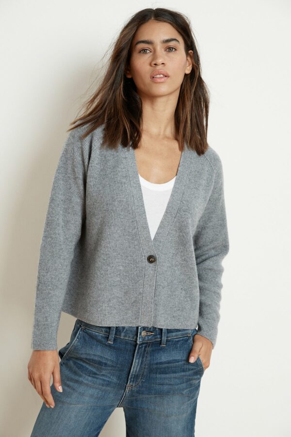 Velvet by Graham & Spencer | Halle Cashmere Blend Cropped Cardigan, Velvet by Graham & Spencer