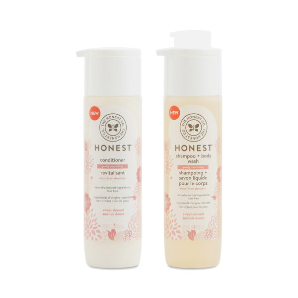 The Honest Co. Nourish Shampoo + Body Wash & Conditioner Bundle, Sweet Almond 2 count